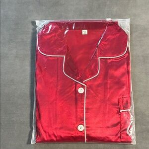 Red Pajama Set Womens Size XL